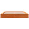 vidaXL Cama sin colch&oacute;n madera maciza de pino marr&oacute;n cera 140x200 cm