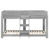 vidaXL Cama Litera para Ni&ntilde;os con colch&oacute;n Gris Sonoma 100 x 190 cm
