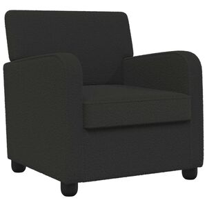 vidaXL Sill&oacute;n Negro Borreguillo sint&eacute;tico