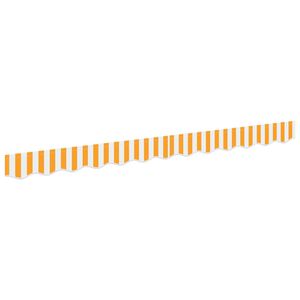 vidaXL Repuesto de volantes para toldo Amarillo y blanco 230 x 20 cm