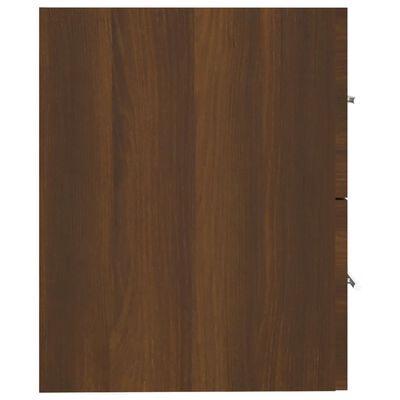 vidaXL Mueble lavabo madera contrachapada roble marrón 60x38,5x48 cm
