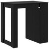 vidaXL Mesa de Bar con caj&oacute;n Roble Negro 102 x 70 x 103,5 cm