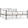 vidaXL Estructura de cama sin colch&oacute;n metal negro 180x200 cm