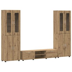 vidaXL Conjunto de mueble de TV con caj&oacute;n FLORIN 3 pcs Roble artesanal