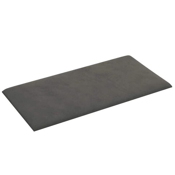 vidaXL Paneles de pared 12 uds terciopelo gris oscuro 30x15 cm 0,54 m²