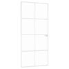 vidaXL Puerta de interior vidrio templado y aluminio blanco 93x201,5cm