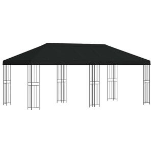 vidaXL Gazebo de Jard&iacute;n 6 x 3 m Negro Poli&eacute;ster y Acero 190 gsm