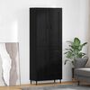 vidaXL Aparador alto con caj&oacute;n 2 pcs Roble Negro Madera de ingenier&iacute;a
