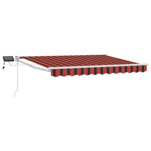 vidaXL Toldo manual retr&aacute;ctil con LEDs 3,5 x 2 m