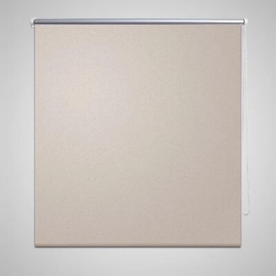 vidaXL Persiana opaca enrollable beige 100x175 cm