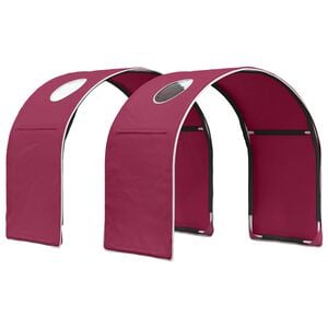 vidaXL T&uacute;nel de cama para literas infantiles 2 uds. Rojo Poli&eacute;ster