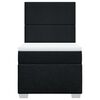 vidaXL Cama box spring con colch&oacute;n tela negro 80x200 cm