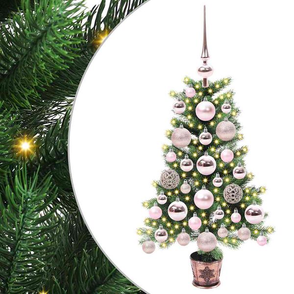 vidaXL Árbol de Navidad con 150 LED con soporte Verde 65 cm PE