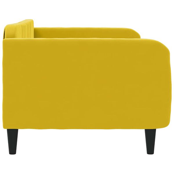 vidaXL Sof&aacute; cama sin colch&oacute;n terciopelo amarillo 90x200 cm