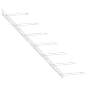 vidaXL Botellero de pared para 7 botellas de metal blanco