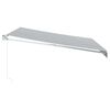 vidaXL Toldo retr&aacute;ctil aluminio y tela gris antracita y blanco 4x3 m