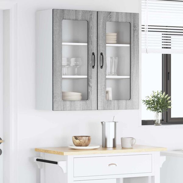 vidaXL Mueble de Cocina Kalmar 2 pcs Gris Sonoma 40 x 31 x 80 cm