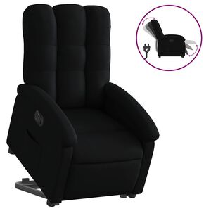 vidaXL Sill&oacute;n el&eacute;ctrico reclinable elevable de tela negro