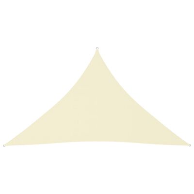 vidaXL Toldo de vela triangular tela Oxford color crema 4x4x5,8 m