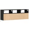 vidaXL Mueble de TV de pared con luces LED negro 130x31x45 cm