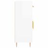 vidaXL Aparador de madera contrachapada blanco brillante 69,5x34x90 cm