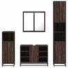 vidaXL Set de muebles baño 4 pzas madera contrachapada roble marrón