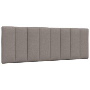 vidaXL Cabecero de cama acolchado Hanko tela gris taup&eacute; 140 cm
