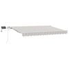 vidaXL Toldo retr&aacute;ctil Gris claro y blanco. 500 x 300 cm