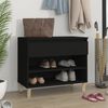 vidaXL Mueble zapatero madera contrachapada negro 70x36x60 cm