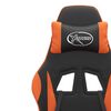 vidaXL Silla gaming giratoria cuero sintético negro y naranja