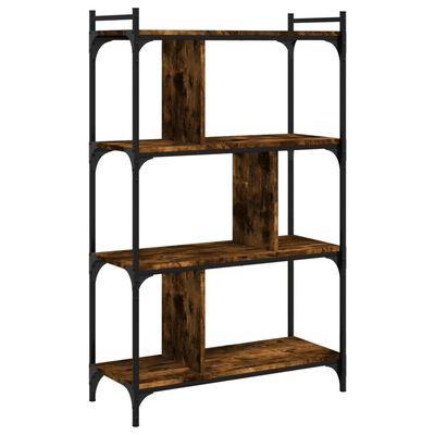 vidaXL Librería 4 estantes madera ingeniería roble ahumado 76x32x123cm