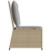 vidaXL Sillón reclinable de jardín con cojines ratán sintético beige