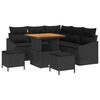 vidaXL Conjunto de sof&aacute;s de jard&iacute;n 8 uds. Negro rat&aacute;n sint&eacute;tico