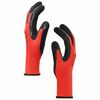 vidaXL Guantes de Trabajo 24 pcs Rojo y Negro 8 / m
