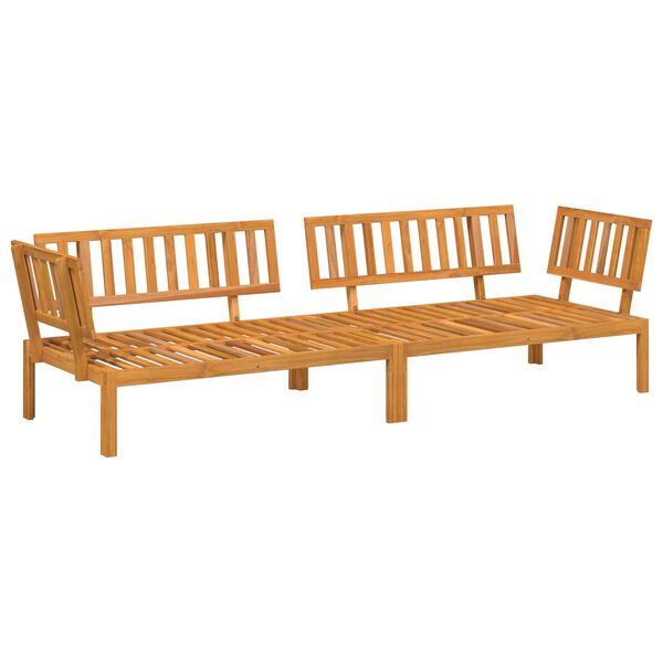 vidaXL Juego de Sof&aacute; con coj&iacute;n 2 pcs Taup&eacute; Madera de Acacia S&oacute;lida