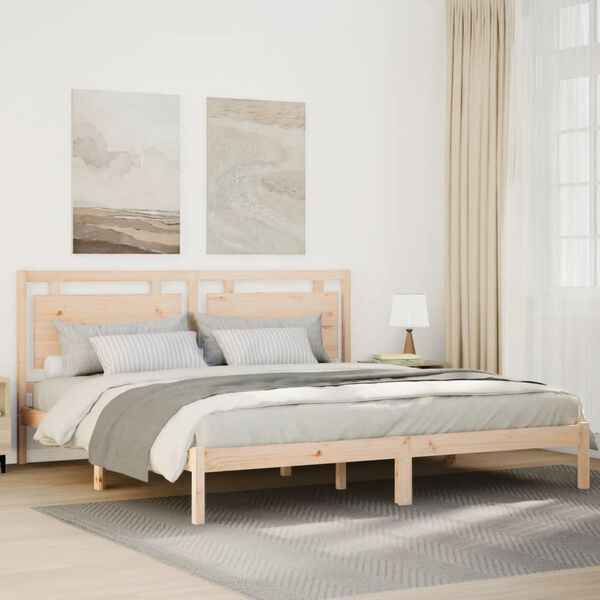 vidaXL Cama extralarga sin colch&oacute;n madera maciza 200x210 cm