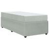 vidaXL Estructura de cama con colch&oacute;n Gris Claro 80 x 200 cm tela