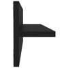 vidaXL Estante de pared 2 uds madera contrachapada negro 60x11,5x18 cm