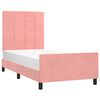 vidaXL Estructura de cama sin colch&oacute;n terciopelo rosa 90x190 cm