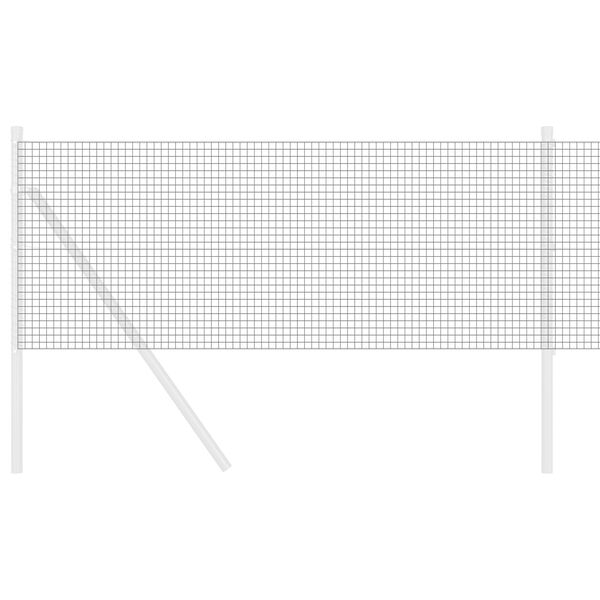 vidaXL Cerca de Alambre Soldado Gris 0.4 x 25 m Acero