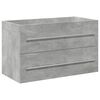 vidaXL Set muebles de ba&ntilde;o 2 piezas madera contrachapada gris hormig&oacute;n