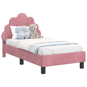 vidaXL Estructura de cama para ni&ntilde;os peque&ntilde;os con cabecera Rosa