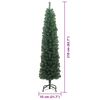 vidaXL Árbol de Navidad artificial Verde 210 cm PVC, Acero y Plástico