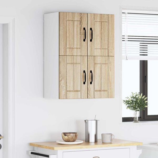 vidaXL Gabinetes de pared de cocina 2 pcs Roble Sonoma 60 x 31 x 40 cm