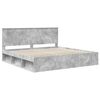 vidaXL Estructura de cama Concreto 200 x 200 cm Madera de pino macizo