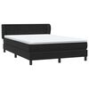 vidaXL Cama box spring con colch&oacute;n terciopelo negro 160x210 cm