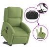 vidaXL Sill&oacute;n de masaje reclinable elevable terciopelo verde claro