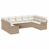 vidaXL Conjunto de sof&aacute;s de jard&iacute;n con coj&iacute;n Beige rat&aacute;n sint&eacute;tico