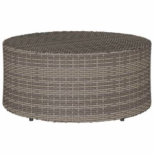 vidaXL Mesa de Caf&eacute; para Exterior Gris &Oslash; 68 x 30 cm rat&aacute;n sint&eacute;tico
