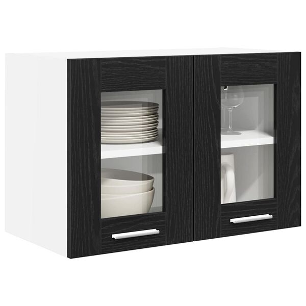 vidaXL Mueble colgante con almacenamiento Roble Negro 60 x 31 x 40 cm